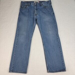 Levi's 505 Jeans Mens 38x30 Blue Regular Fit Straight Leg Medium Wash Denim Levi